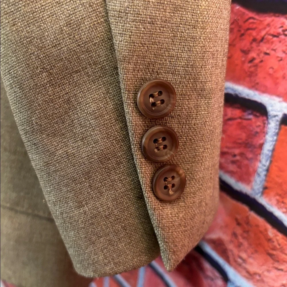 Vintage Levi’s Blazer Action Suit Jacket Tan‎ Beige Brown Size 46R